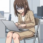 【実録マンガ】転職初日、机なしで「パイプ椅子で膝上にPC」という地獄 → 2か月で退職した女性