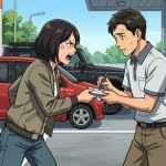 ガソスタで「喧嘩売っとんか！ゴラァ！」と女性客にブチギレられた男性　連絡先を求められ「正直に嘘の番号」を書いて渡した緊迫の瞬間